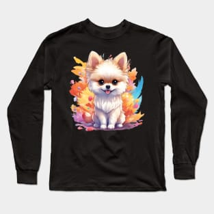 Fluffball Lovely Pomeranian Puppy Long Sleeve T-Shirt